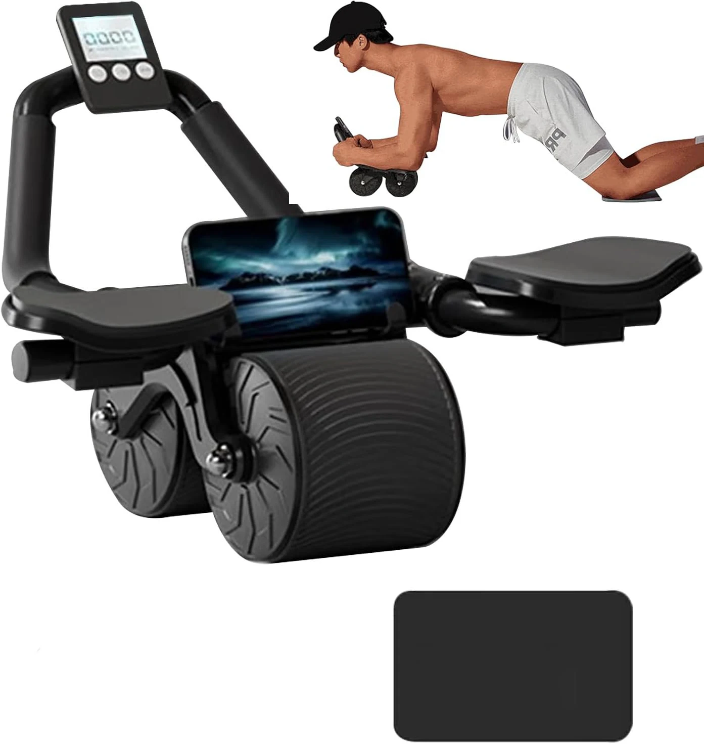 Ab Roller Wheel With Elbow Support - Dirsek Desteği Otomatik Geri Dönüşlü Karın