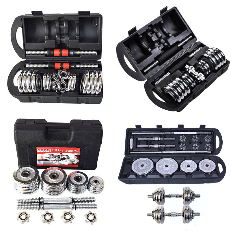 Adjustable Dumbbell Pair 40Kg - 2026 Fabrika Doğrudan Satış 15/20/30/50kg Krom